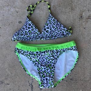 SO Girls Leopard Print Swimsuit Size 12